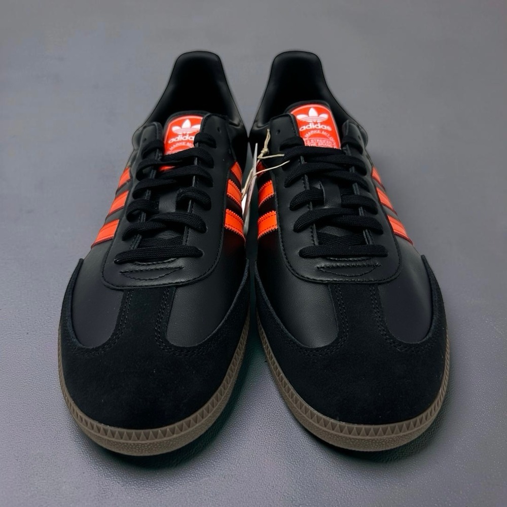 adidas Samba OG Core Black Impact Orange Gum Mens Shoes Size 14 Sneakers JR0910 - Picture 7 of 14